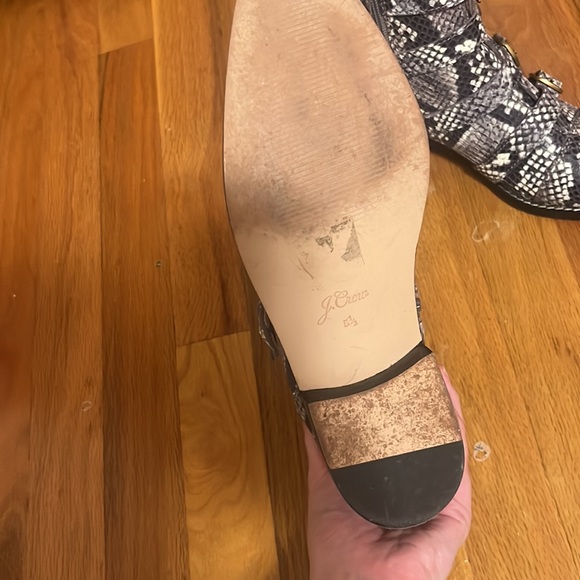 J. Crew Multi Buckle snake skin bootie - Picture 2 of 3
